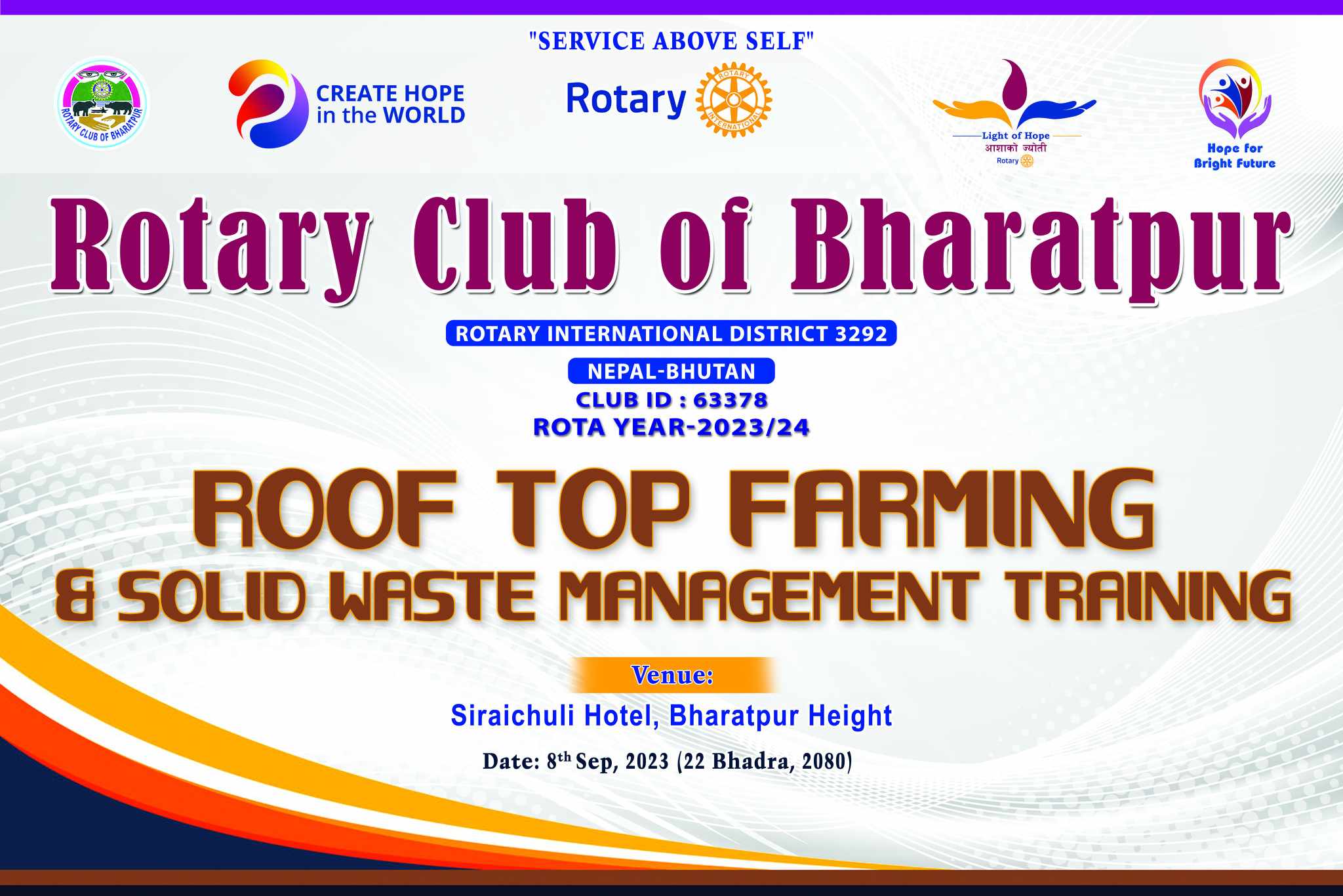 Roof top farming and solid waste management training